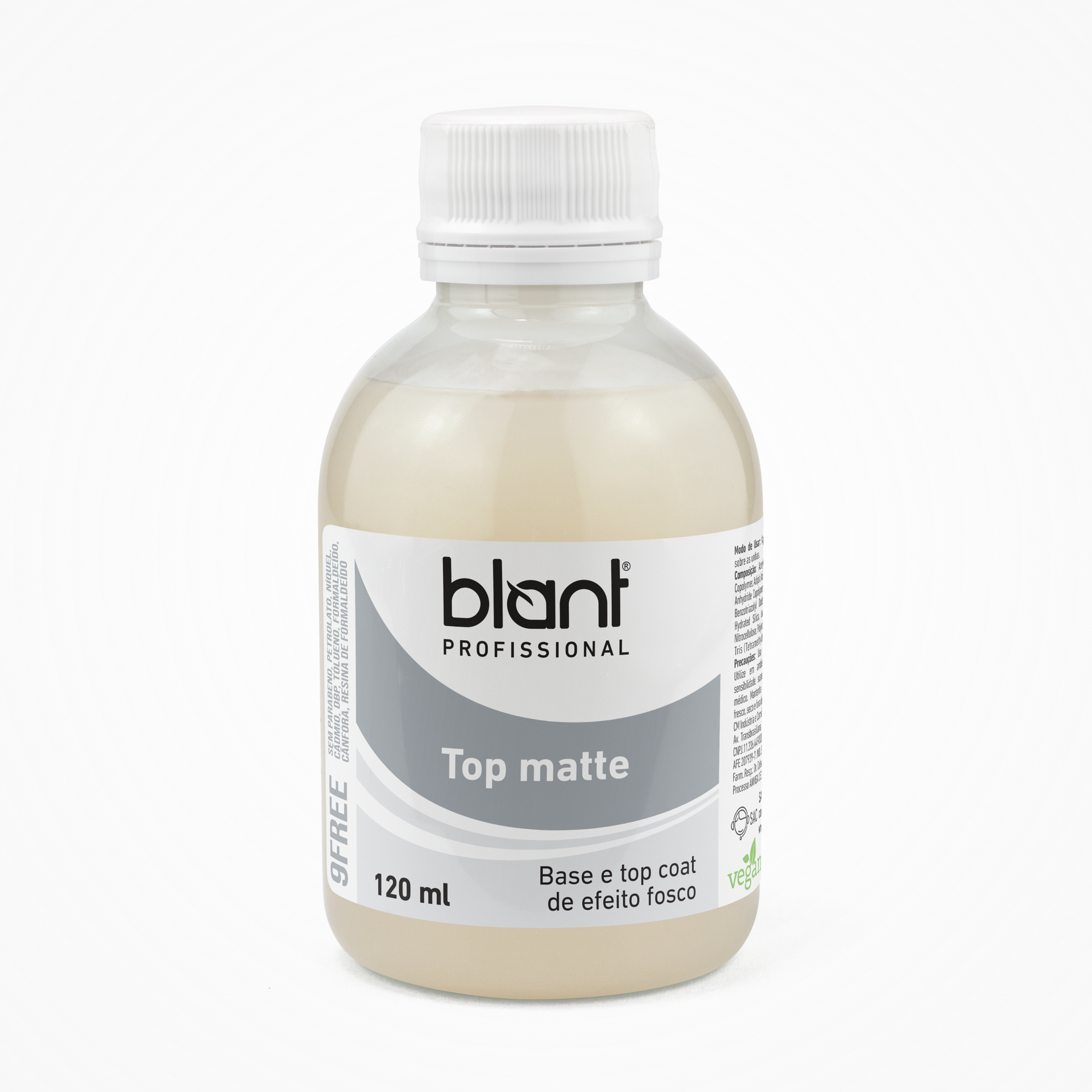 Base e top coat de efeito fossco blant - top matte