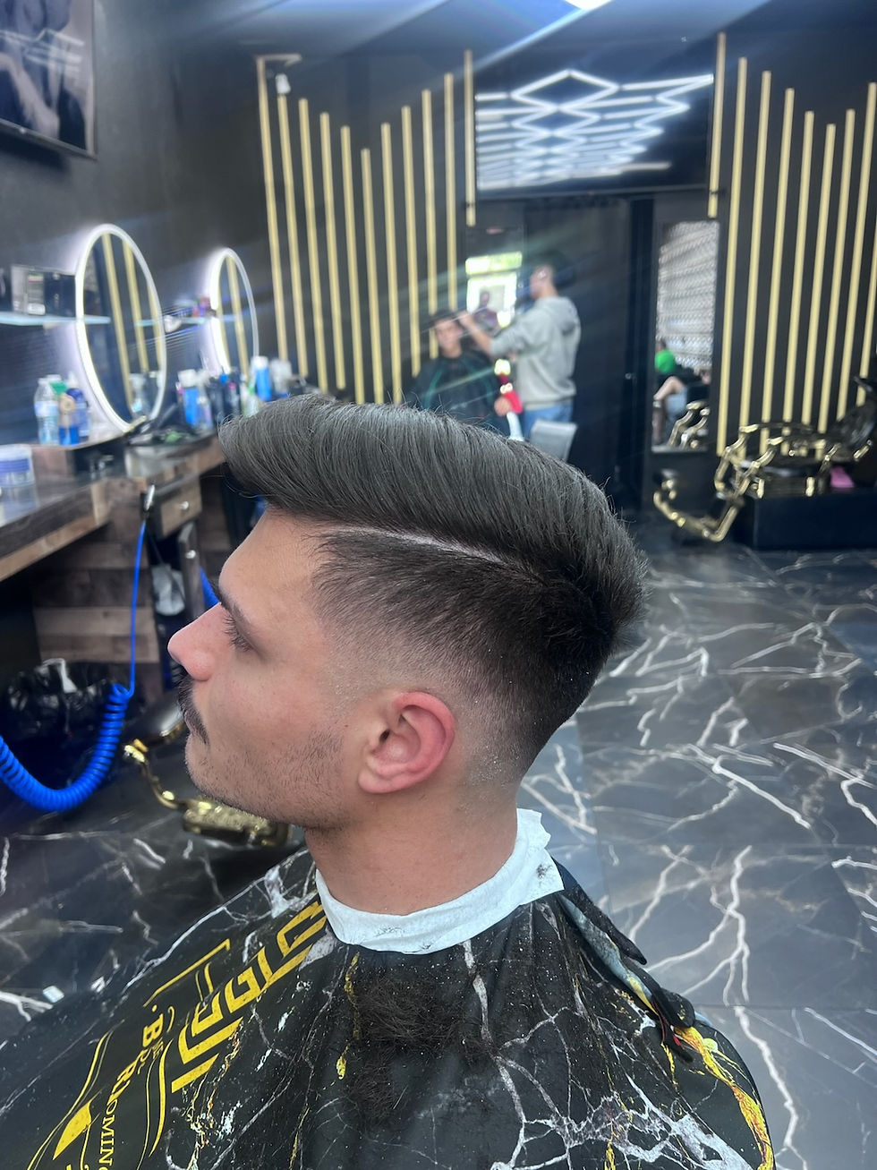 Mens scissor cut fade