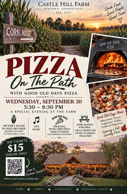 Pizza_On_The_Path_castle hill farm, newtown, corn maze near me, corn maze, hayrides, thing