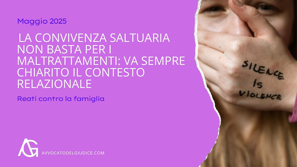 La convivenza saltuaria non basta per i maltrattamenti