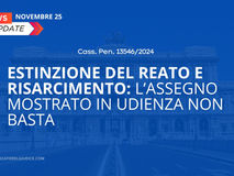 Estinzione del reato e risarcimento: l’assegno mostrato in udienza non basta (Cass. Pen. 13546/2024)