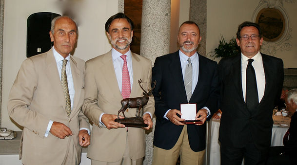César Fernández de la Peña, Pablo Ortega Martín-Rosales, Arturo Pérez Reverte y Alfonso Ussía Muñoz Seca (Fotografía: Santiago Segovia Pérez)