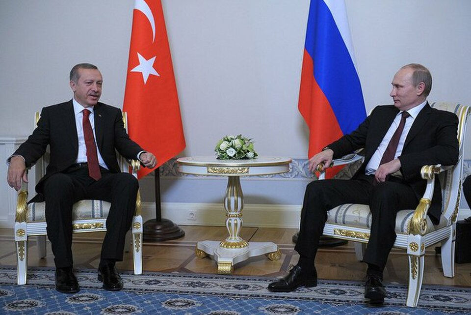 Turkish President Recep Tayyip Erdogan meets with Russian President Vladimir Putin