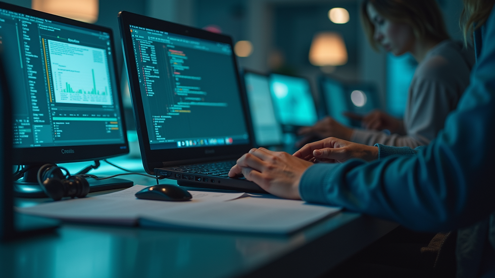 Close-up de uma tela de computador mostrando gráficos de bem-estar no trabalho