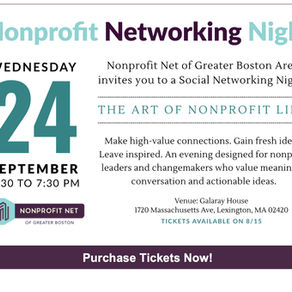 Join us September 24 for Nonprofit Networking Night!