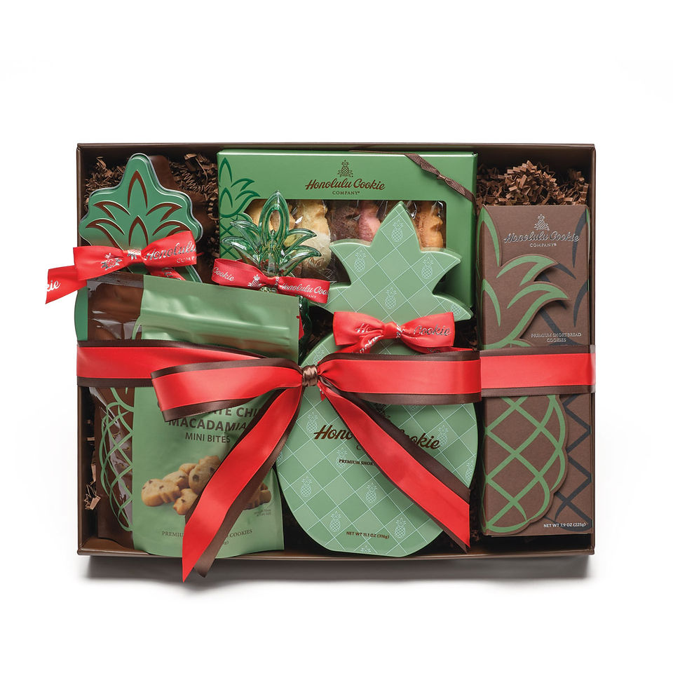 ホノルルクッキーカンパニー　2025ホリデー商品　クリスマス Mele Pineapple Treasure Gift Tray