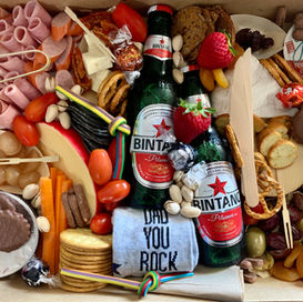 Large Father's Day Grazing Box with Beverages and Novelty Gifts