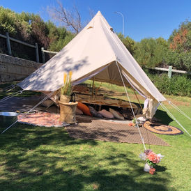Elopement Picnic With Bell Tent at Watermans Bay