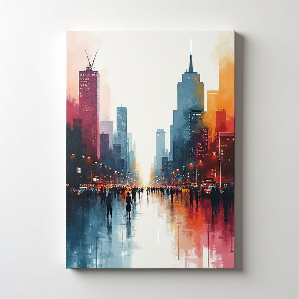 Vibrant Cityscape Canvas