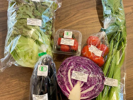 沖縄県西原町にある新島(みぃじま)ファームさんより、とっても美味しい新鮮野菜が届きました〜♫