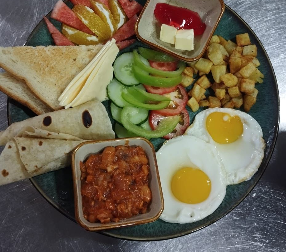 Arranged Food and Objects