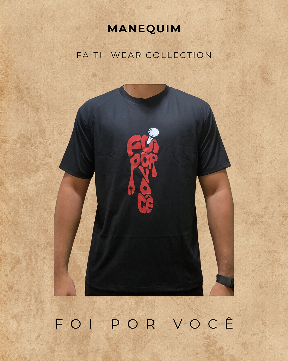 Miniatura: Camiseta Foi por Você Preta (Masculina)