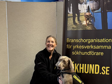 Carola med sin hund Salix.