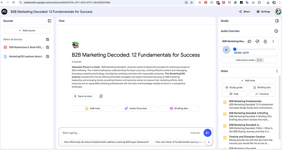 Google NotebookML: the tools Audio Overview features a simple, Google-like user experience while creating an auditor podcast.