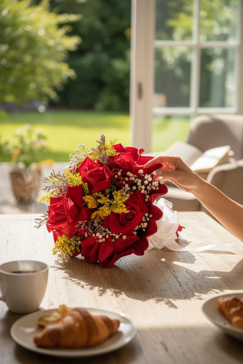 Miniatura: Buquê de 10 Rosas Colombianas