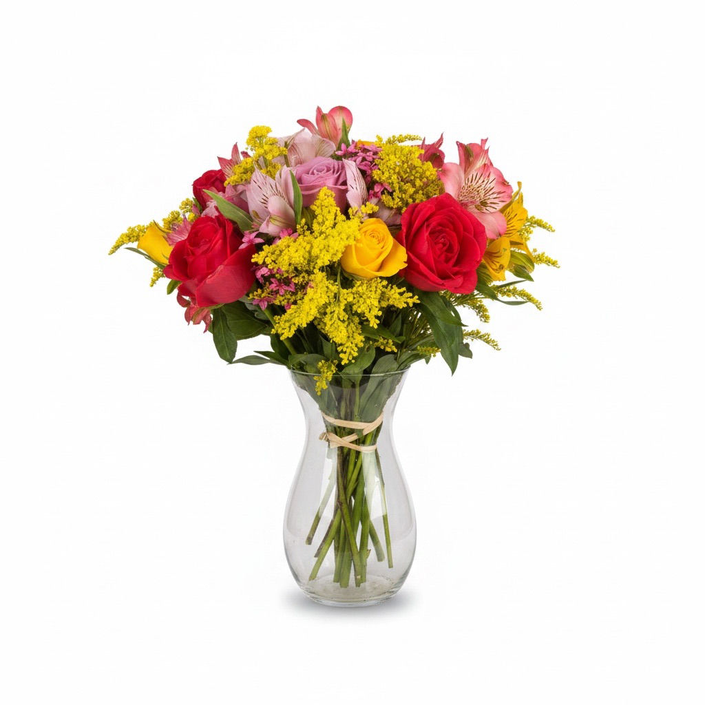 Mix de Cores Vivas c/ 10 Rosas