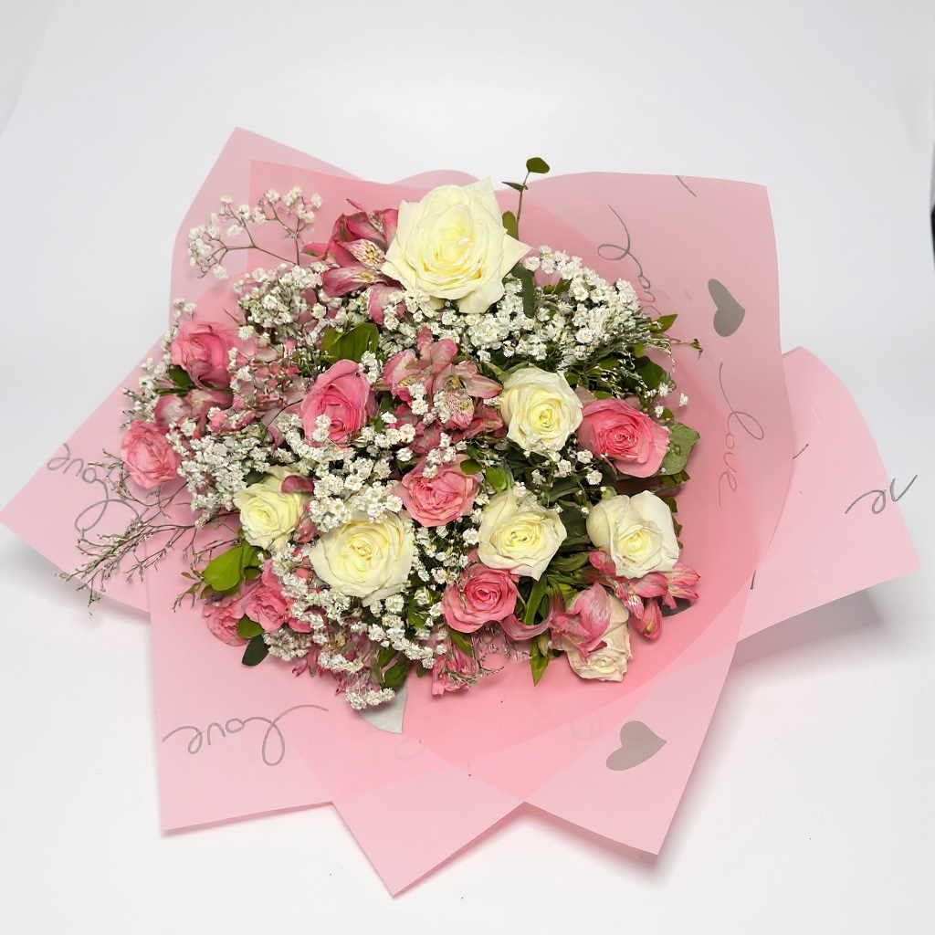 Buquê Love Rose c/ 15 Rosas