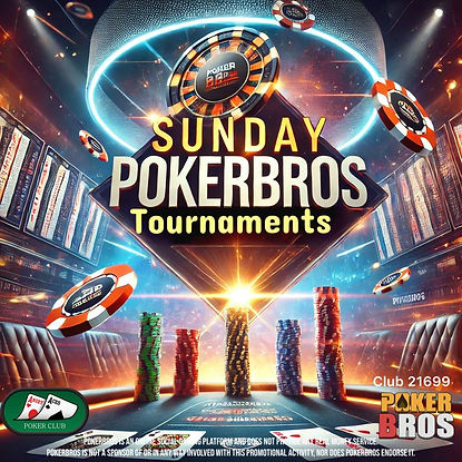 Sunday PokerBros tournament schedule Angry Aces
