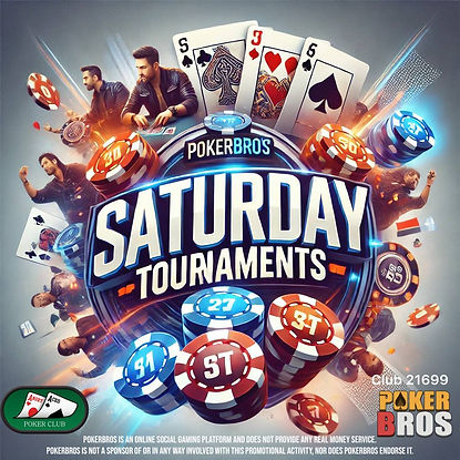 Saturday PokerBros tournament schedule Angry Aces
