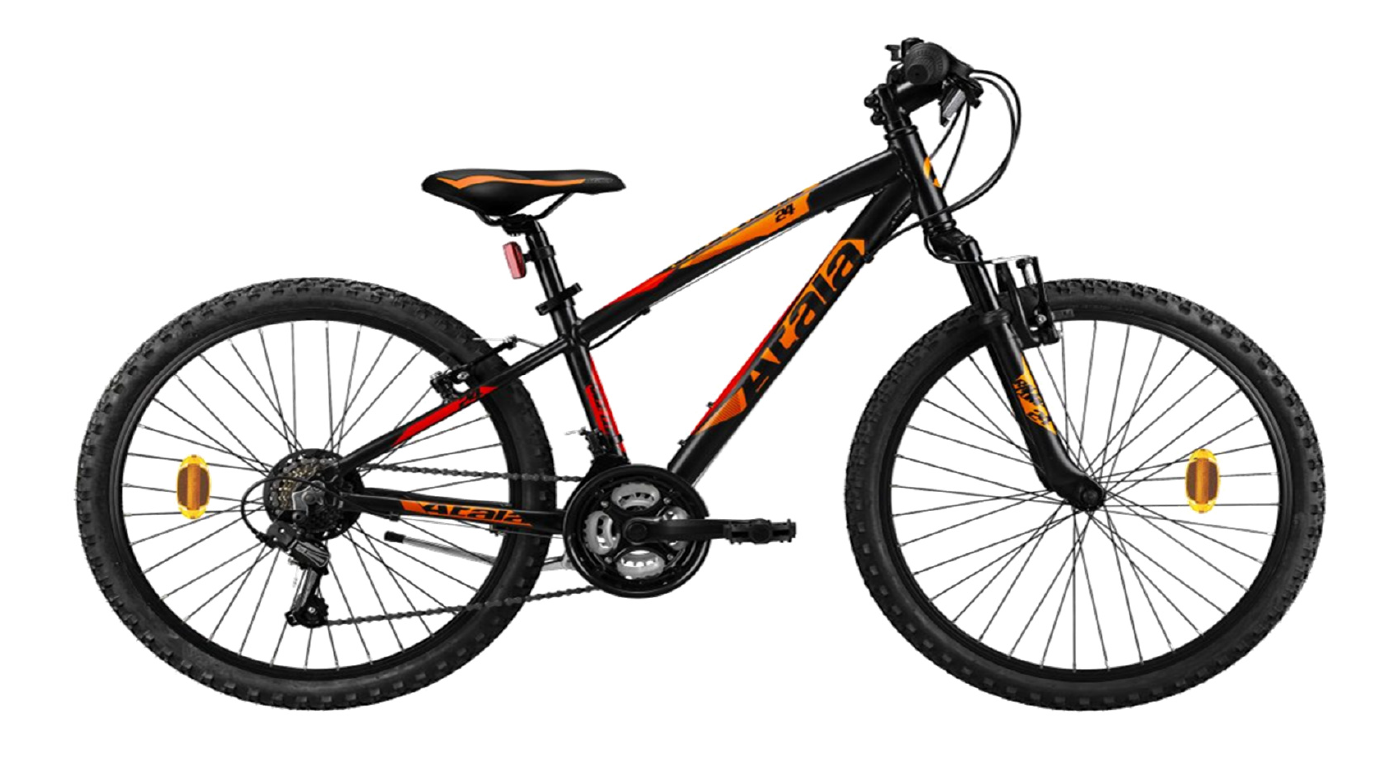 BICICLETA RACE COMP 24 18V. PRETO/LARANJA