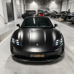 Porsche Taycan XPEL Stealth Black by BC Signature PPF wrap