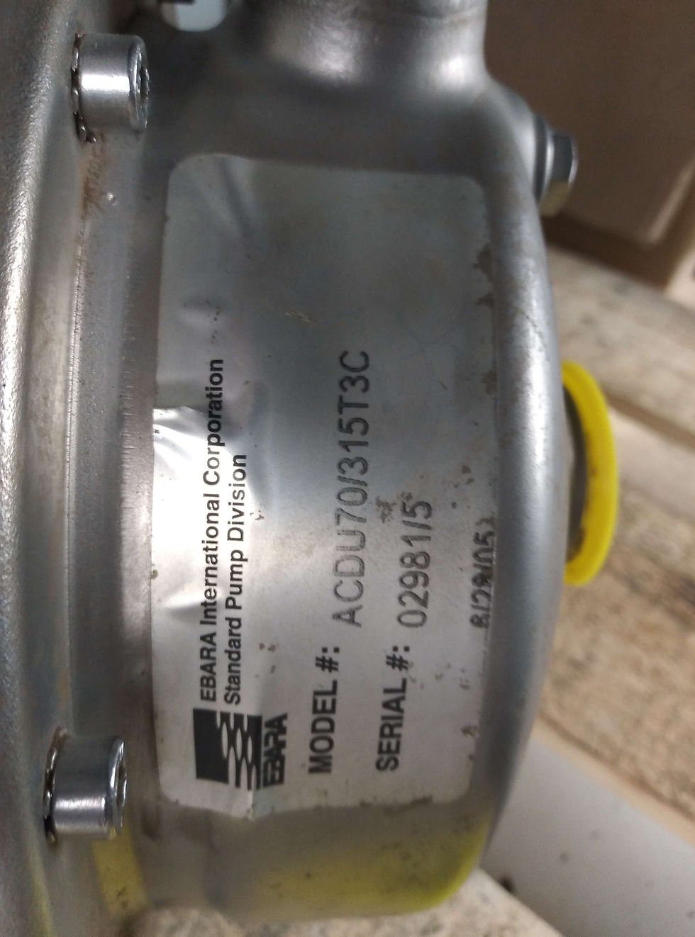 Miniatura: Bomba Centrifuga 1 1/2HP 3450RPM ACDU70/315T3C