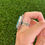 Miniature : Rare Kingman Spiderweb Turquoise Oval Shot Ring Handmade by Navajo Happy Piasso