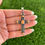 Miniature : Orange Spiny Bead & Twistwire Cross Pendant Handmade by Navajo Geneva Apachito