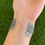 Thumbnail: Kingman Turq M Heart Stampwork Stacker Cuff Handmade by Navajo Andy Cadman