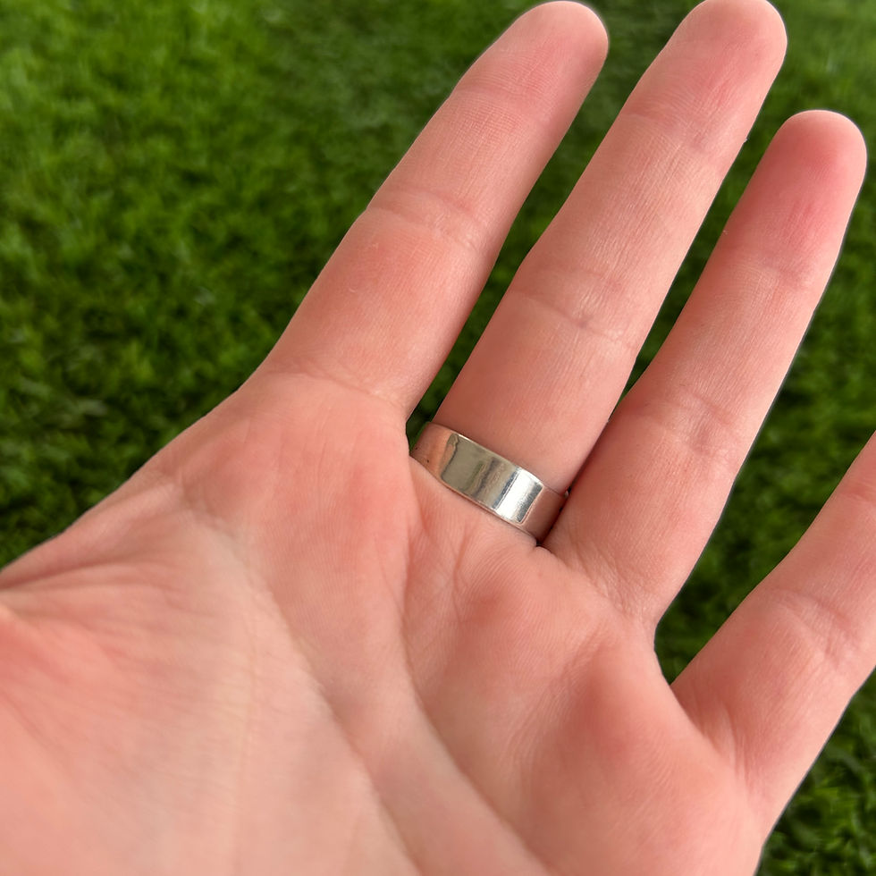 Thumbnail: Sterling Silver Dimensional Twist Ring 2 Handmade by Navajo Geneva Apachito