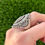 Thumbnail: Multiple Sizes Sterling Silver Elaborate Ingot Ring Handmade Navajo Harry Begay