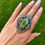 Thumbnail: Gem Grade Royston Turquoise LG Oval Museum Ring Handmade Navajo Derrick Gordon