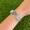 Miniature : Golden Hills Turquoise 5-Stone Stacker Cuff Handmade by Navajo Happy Piasso