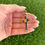 Miniature : Orange Spiny Bead & Twistwire Cross Pendant Handmade by Navajo Geneva Apachito
