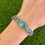 Miniature : S Royston Turq Sterling Silver Applique Cuff Handmade by Navajo Happy Piasso