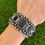 Miniature : RARE Darryl Becenti Black Onyx Star Stud Sterling Silver Cuff Navajo Handmade