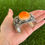 Thumbnail: Orange Spiny Oyster Sterling Star Stud Cuff Handmade by Navajo Happy Piasso