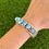 Miniature : Golden Hills Turquoise 5-Stone Stacker Cuff Handmade by Navajo Happy Piasso