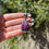 Thumbnail: MD Sugilite Freeform Triangle Twistwire Pendant Handmade by Navajo Linda Yazzie