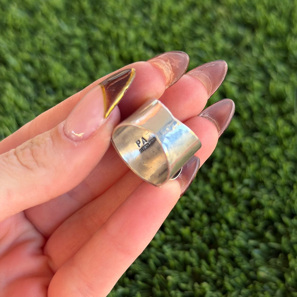 Thumbnail: 3D Cage Sterling Silver Ring Handmade by Navajo Priscilla Apache