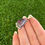 Thumbnail: SM Sugilite Freeform Triangle Twistwire Pendant 1 Handmade by Navajo Linda Yazzi