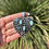 Thumbnail: Heart LG Number 8 Turq Cross & Drop Pendant Handmade by Navajo Geneva Apachito
