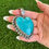 Thumbnail: LG Kingman Turquoise Heart Shot Pendant Handmade by Navajo Happy Piasso