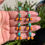 Thumbnail: Sonoran Gold & Orange Spiny Linear Stud Earrings Handmade by Navajo Linda Yazzie