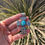 Thumbnail: Natural Kingman Turquoise Stampwork Cross Pendant Handmade byNavajo Happy Piasso