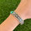 Miniature : S Royston Turq Sterling Silver Applique Cuff Handmade by Navajo Happy Piasso