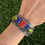 Thumbnail: Multi-Stone Red Spiny, Lapis, Mojave  5-Stone Cuff Handmade Navajo Happy Piasso