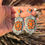 Thumbnail: Rare Darryl Becenti Orange Spiny Oyster Medallion Repoussé Stud Earrings Navajo