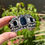 Miniature : RARE Darryl Becenti Black Onyx Star Stud Sterling Silver Cuff Navajo Handmade