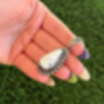 Thumbnail: White Buffalo Teadrop Sterling Shot Pendant Handmade by Navajo Piasso Happ
